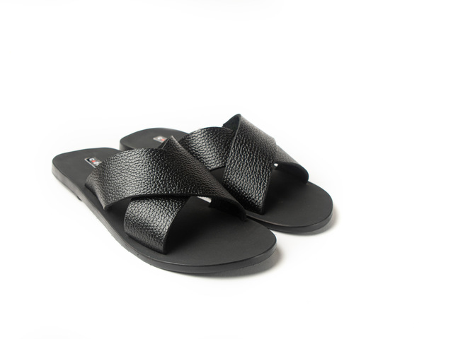 Men leather slippers/ sandals - 1