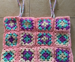 Unique Handmade Granny Square Crochet Top - 1