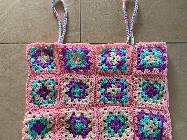 Unique Handmade Granny Square Crochet Top - 2/2