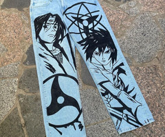 Handpainted custom jeans trousers