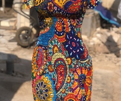 Ankara Elastic dress/ gown