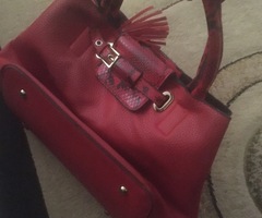 Quality Red leather bag - 1