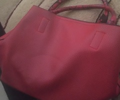 Quality Red leather bag - 2