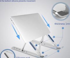 Adjustable Metallic Laptop Stands(Black and Silver)