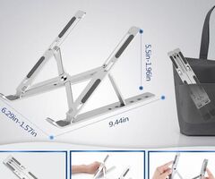 Adjustable Metallic Laptop Stands(Black and Silver)
