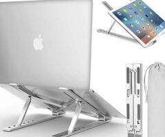 Adjustable Metallic Laptop Stands(Black and Silver) - 7