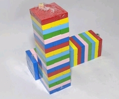 Coloured Wooden Jenga Blocks Game