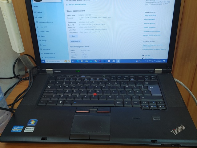Lenovo Thinkpad laptop i7, 2gb Dedicated Nvidia Graphics,1Tb hard drive,8gb Ram 2.00GHz with 4 cores - 1