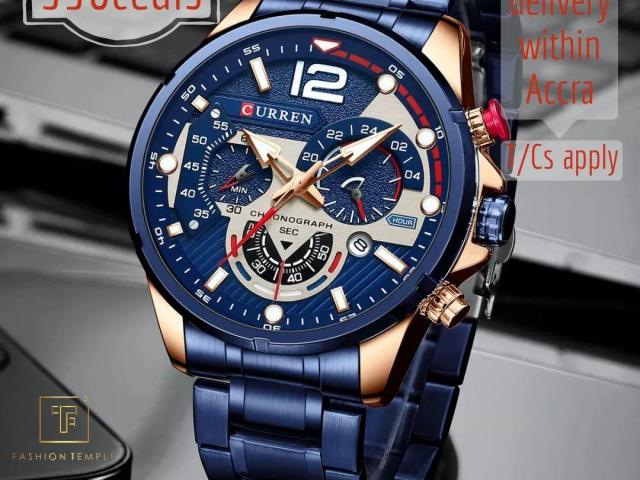 Blue-Gold colored Curren watch - 1
