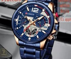 Blue-Gold colored Curren watch - 1