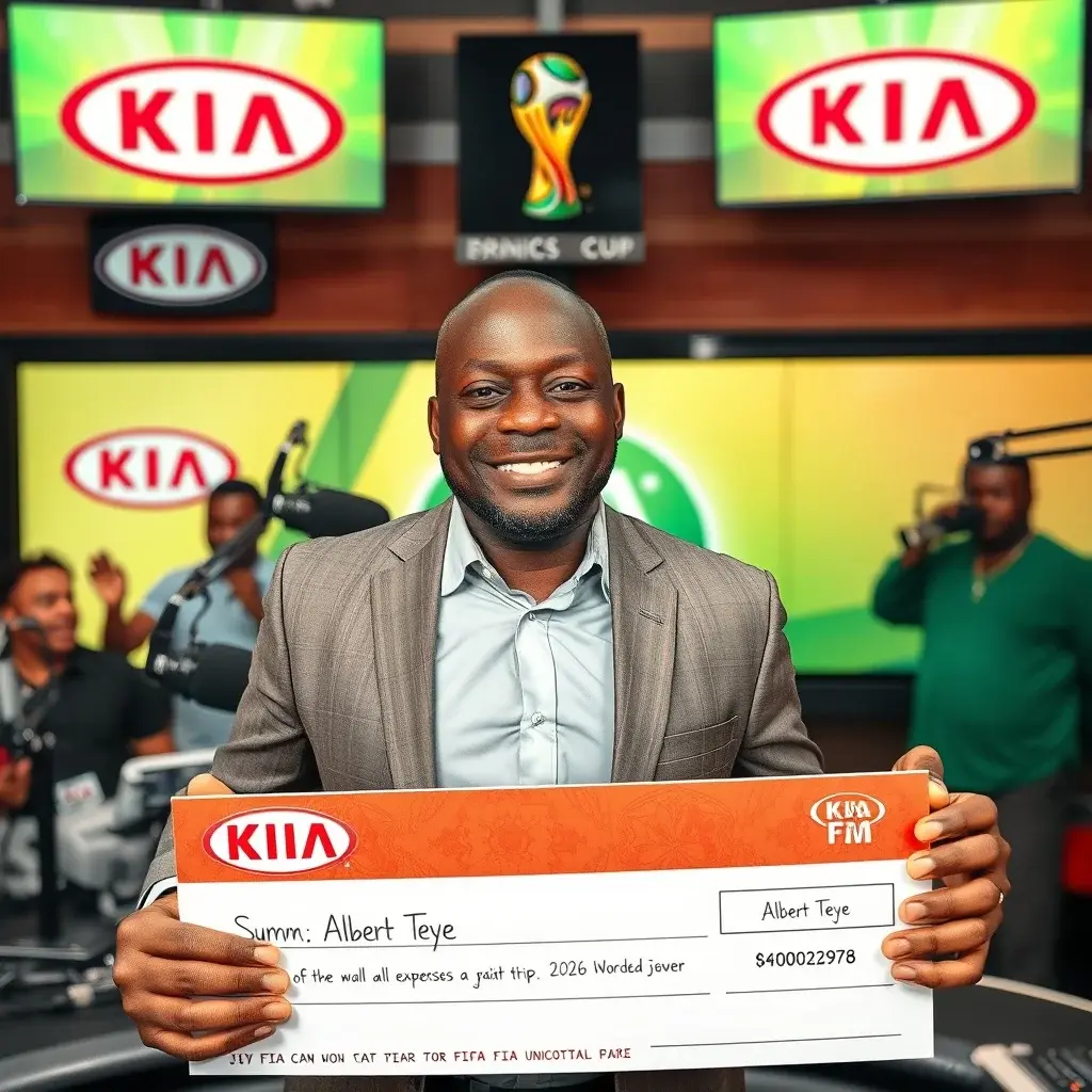 Albert Teye Wins All-Expenses-Paid Trip to 2026 FIFA World Cup in Kia Ghana Contest
