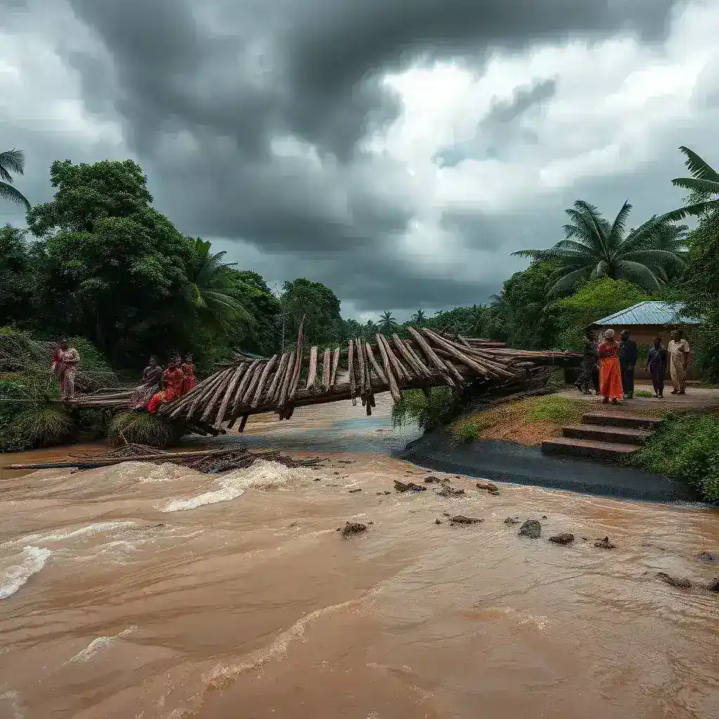 Bridge Collapse in Wa West Isolates Communities After Heavy Rains