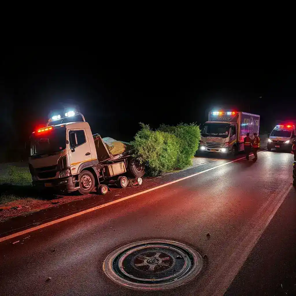 Fatal Articulated Truck Collision on Cape Coast–Kumasi Highway Claims One Life, Injures Four
