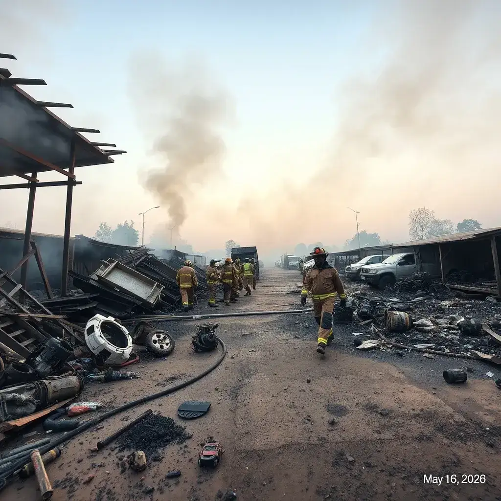 Fatal Fire Engulfs Kumasi's Suame Magazine, Claims One Life and Destroys Properties