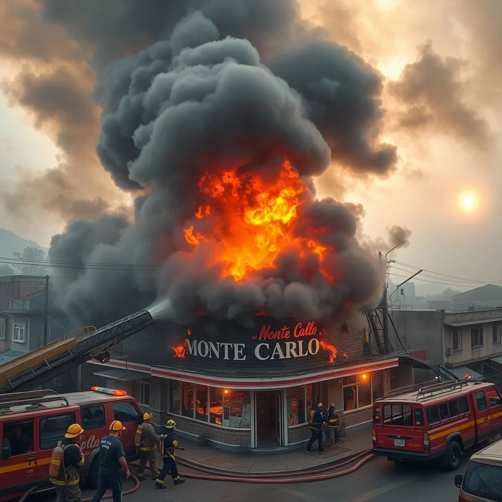 Fire Engulfs Popular Monte Carlo Pub in Tema, Investigation Underway