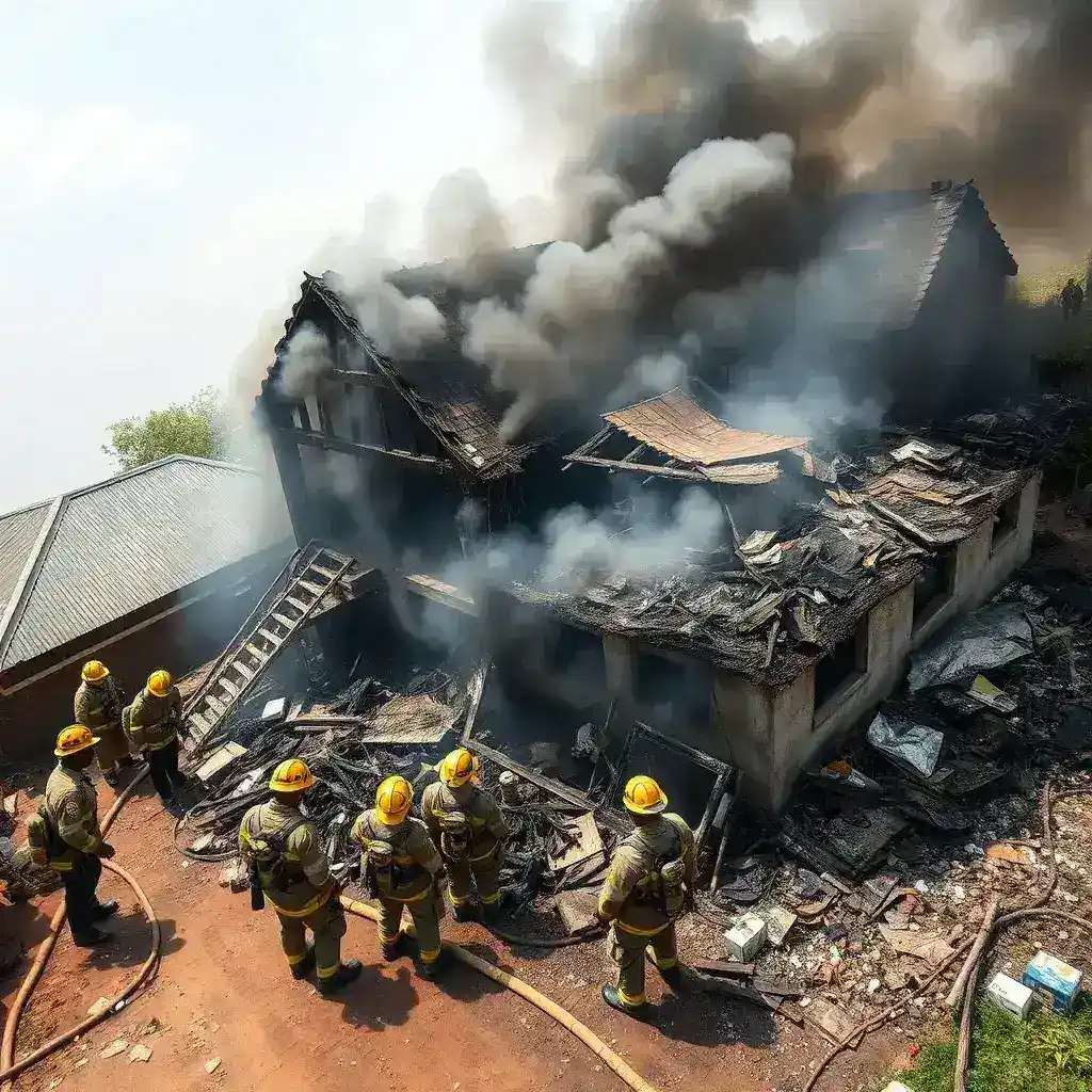 Fire Guts Koforidua Home, Fire Service Salvages Key Items