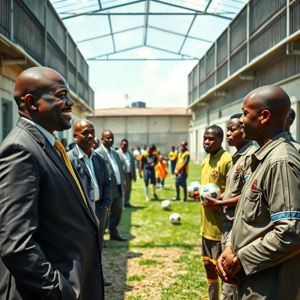 GFA President Okraku and Football Legends Inspire Hope at Nsawam Prison Outreach