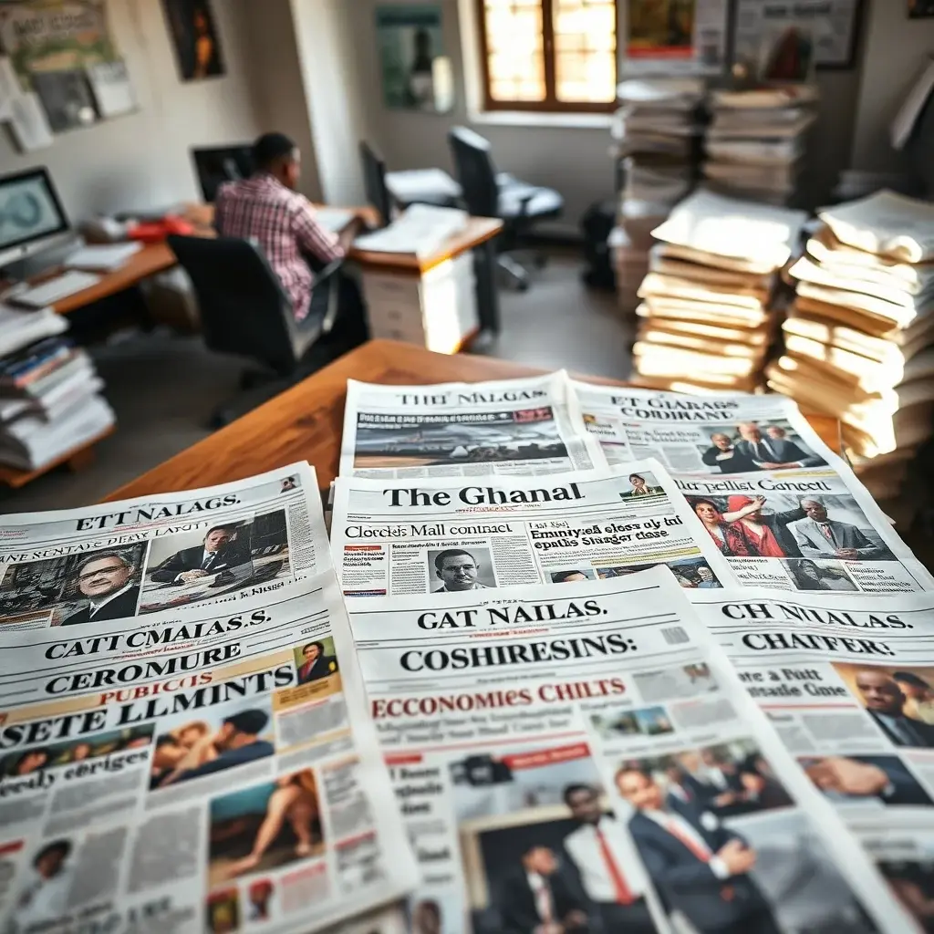 Ghanaian Media Landscape Focuses on National Dialogue and Economic Challenges