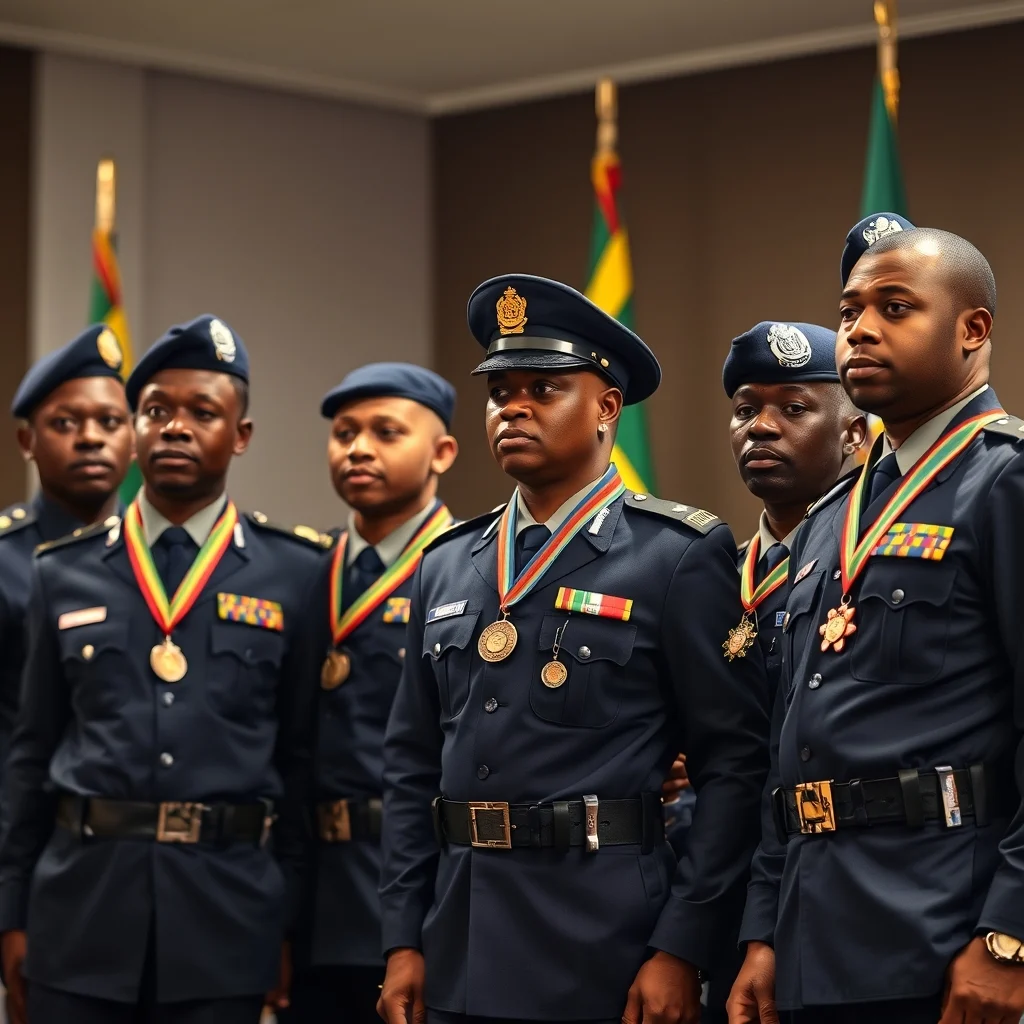 IGP Promotes Five Officers for Heroic Kwafokrom GOIL Robbery Arrest