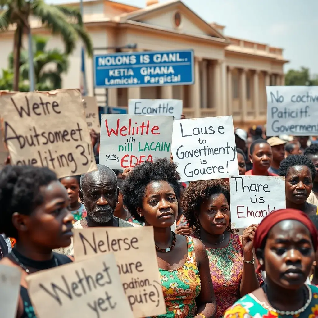 Keta Central Residents Protest Relocation of Key Government Projects