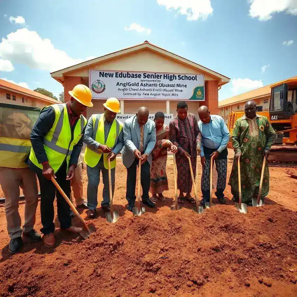 Obuasi Mine Invests in Modern Assembly Hall for New Edubiase Senior High School