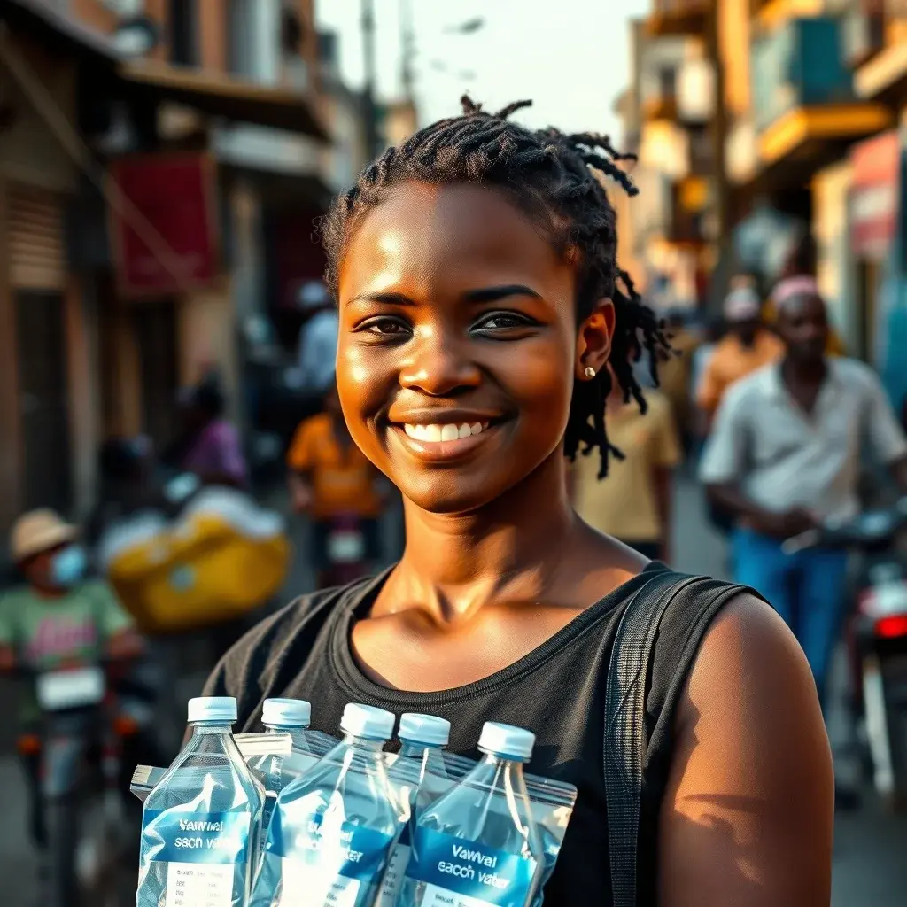 Sachet Water Seller's Smart Pricing Strategy Captivates Ghana, Sparks Support