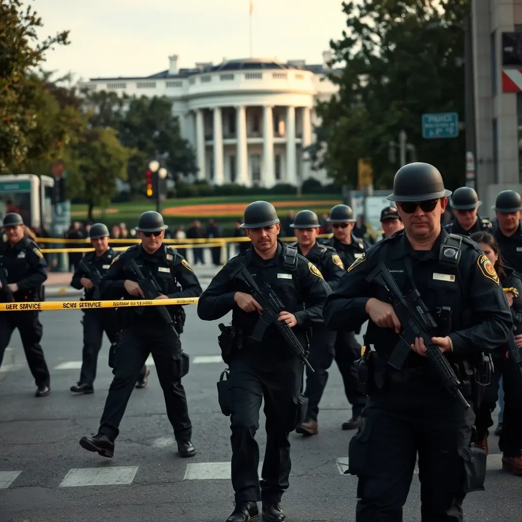 Two Shot in Encounter with Secret Service Near White House
