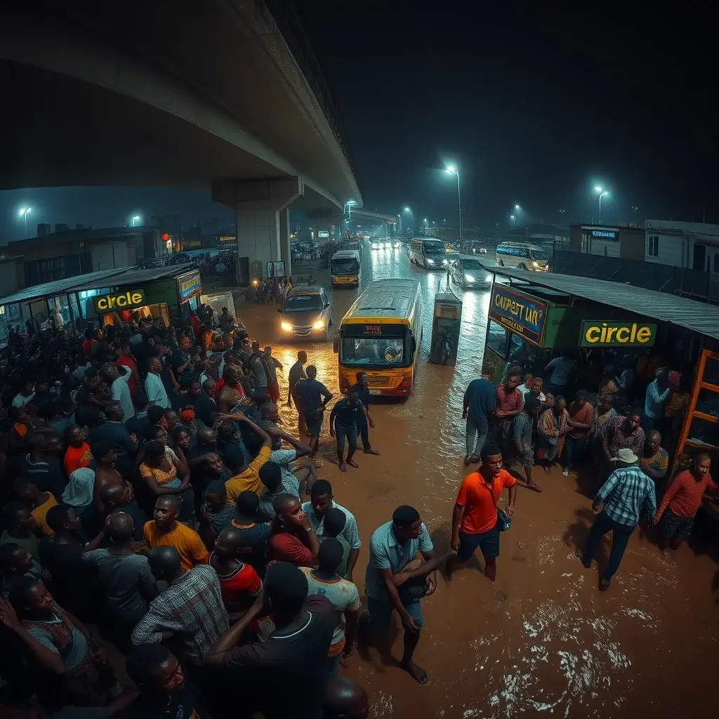 Accra Commuters Face Nightmare Journey as Torrential Rain Paralyzes Transport