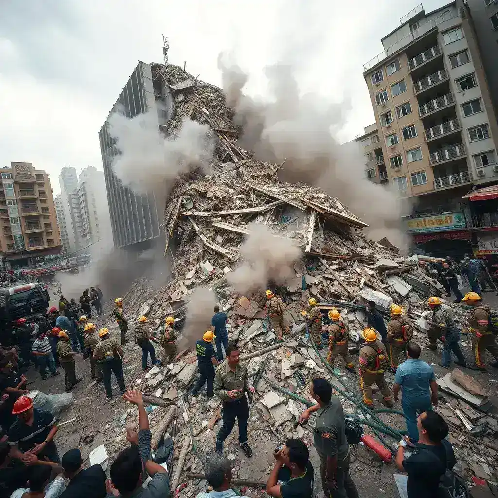 Building Collapse in Adenta Traps Multiple Individuals; Rescue Efforts Underway