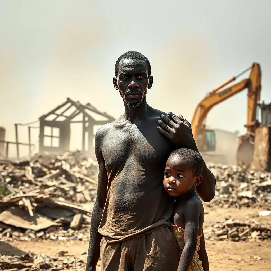 Family Displaced as Court-Ordered Demolition Ravages Tema Community 25 Homes