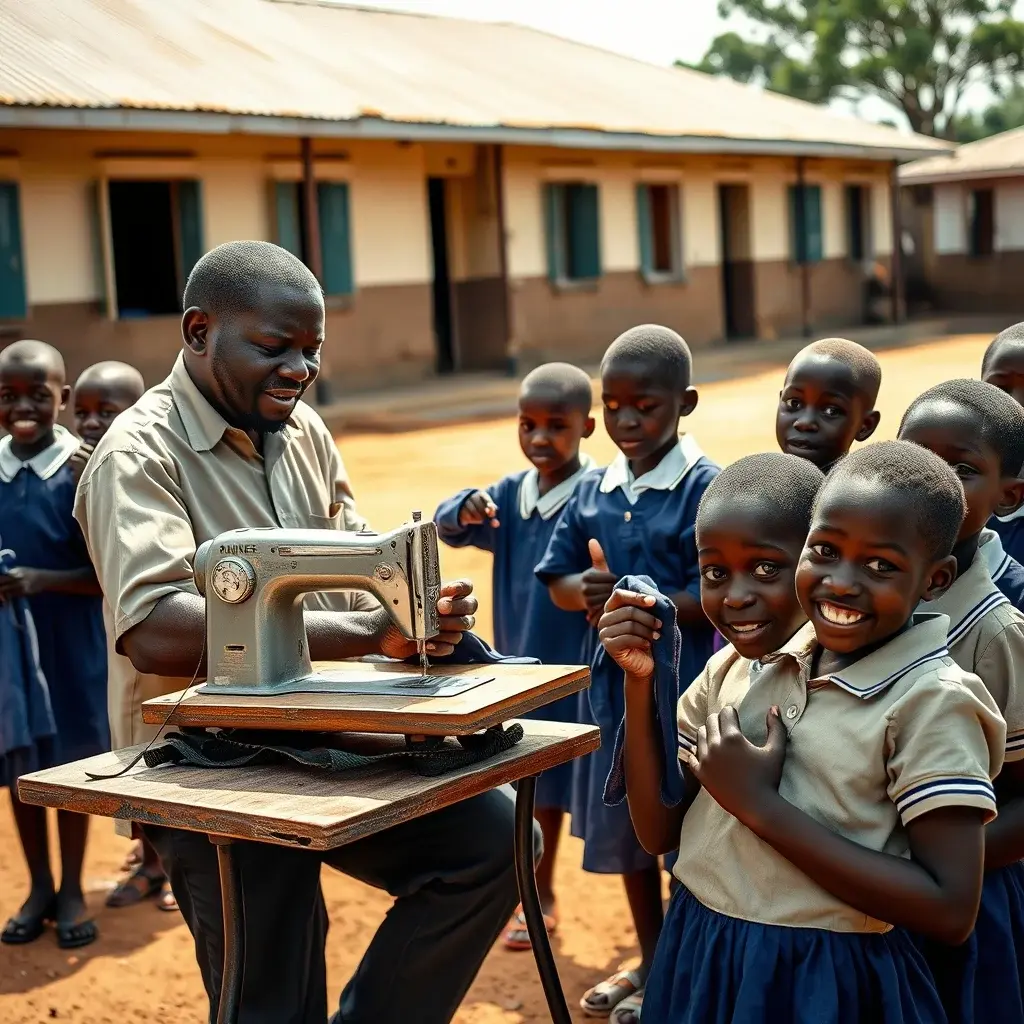 Fashion Designer Mends More Than Uniforms, Restores Confidence for Needy Schoolchildren