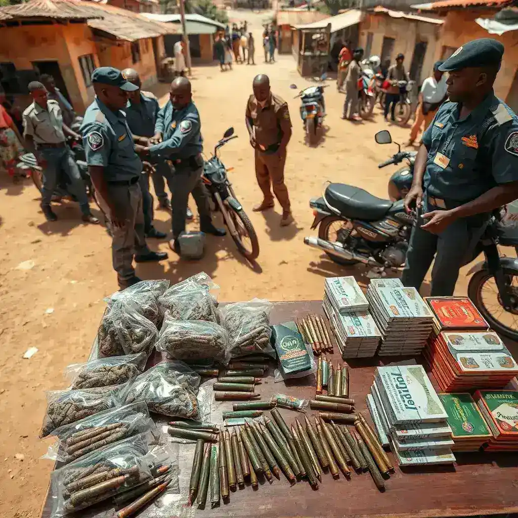 Massive Police Operation in Upper East Region Leads to 80 Arrests, Seizure of Drugs and Casino Machines