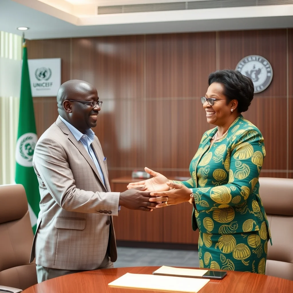NDPC Bids Farewell to Outgoing UNICEF Representative, Praises Strong Partnership