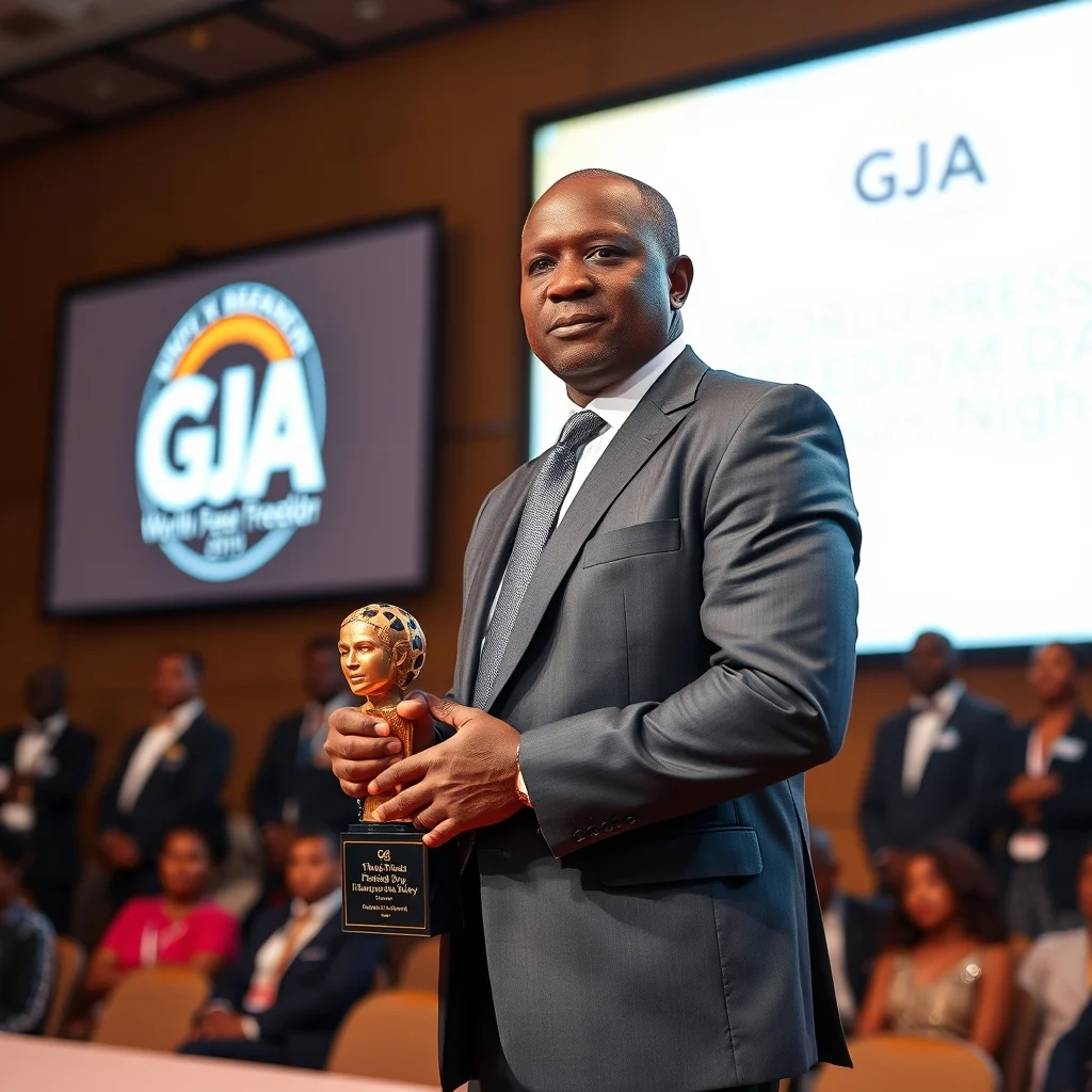 Samson Lardi Anyenini Honoured by GJA for Championing Press Freedom