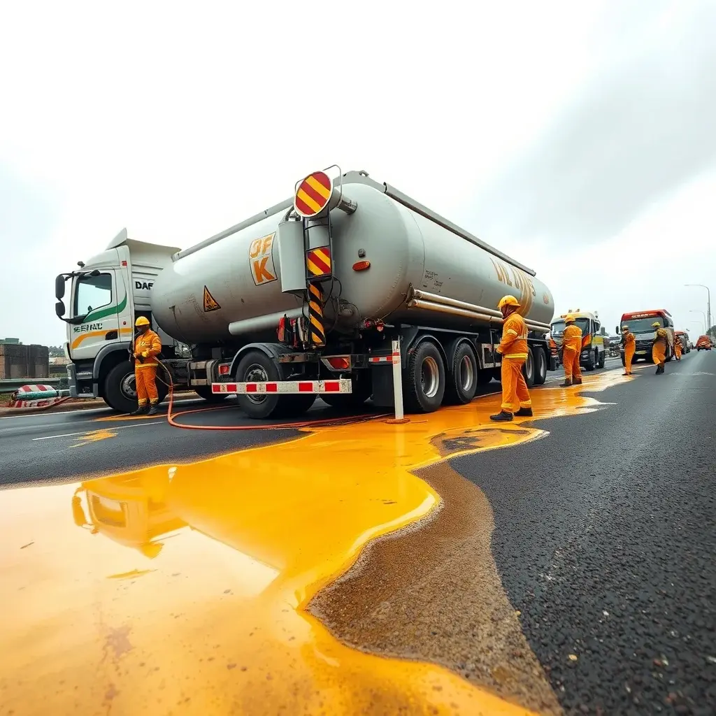 Shea Butter Spill Creates Hazardous Conditions on Accra-Kumasi Highway