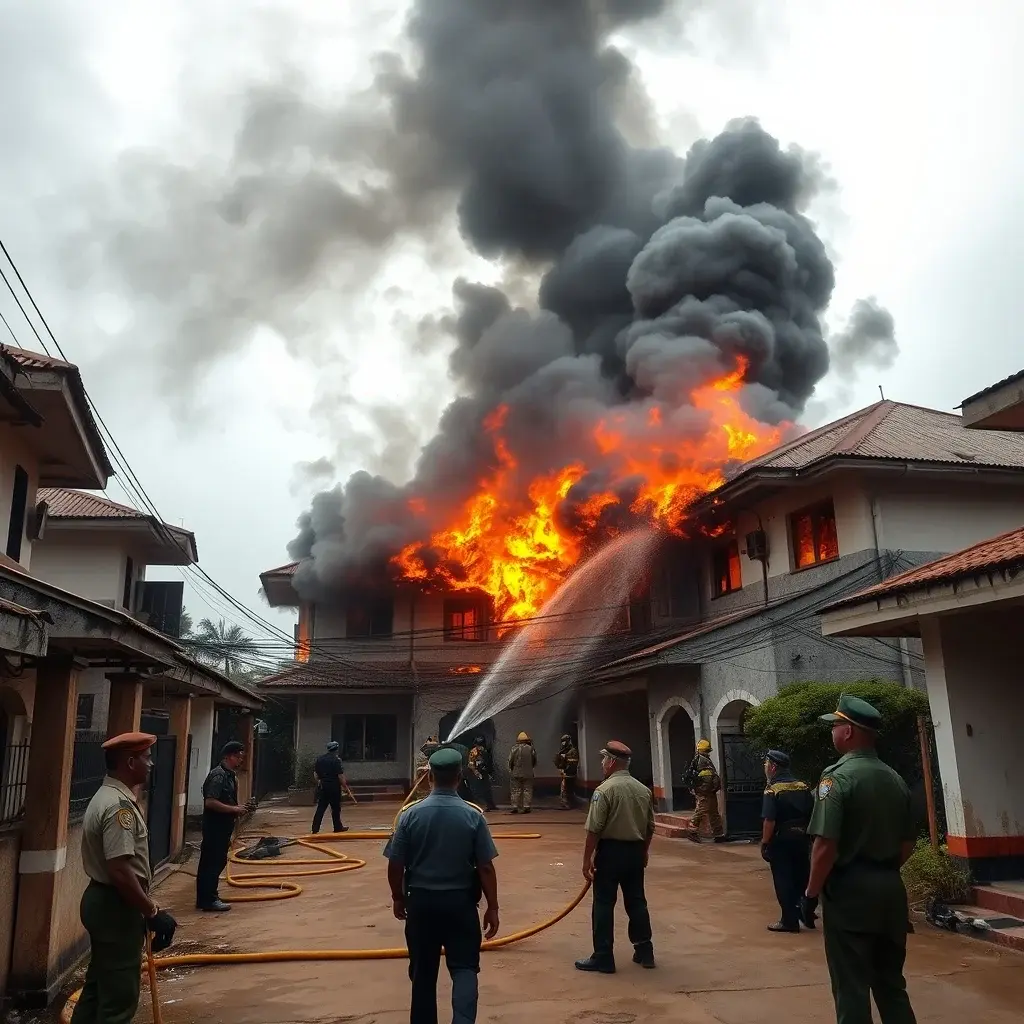 Suspect Arrested Following Fire at Accra Central Police Barracks
